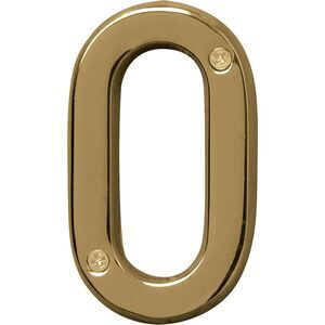 HY-KO - Polished Brass Prestige House Marker Number